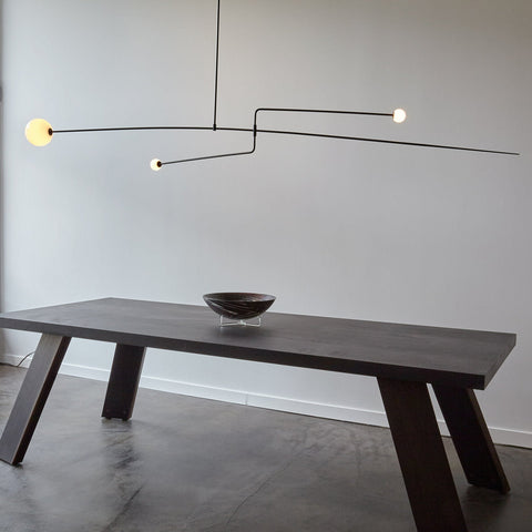 Mobile Arc Chandelier with Adjustable Hanging Globes