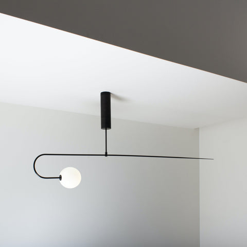 Mobile Arc Chandelier with Adjustable Hanging Globes