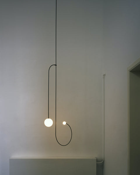 Mobile Arc Chandelier with Adjustable Hanging Globes
