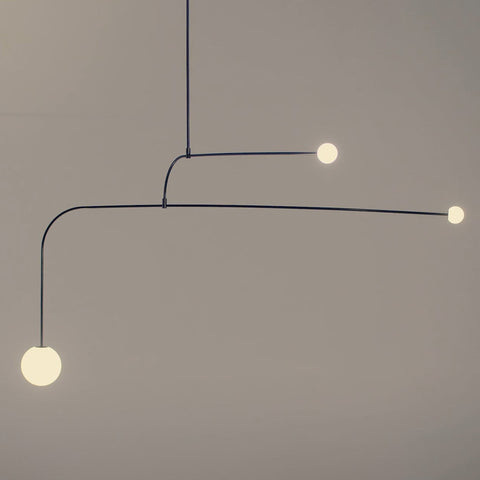 Mobile Arc Chandelier with Adjustable Hanging Globes