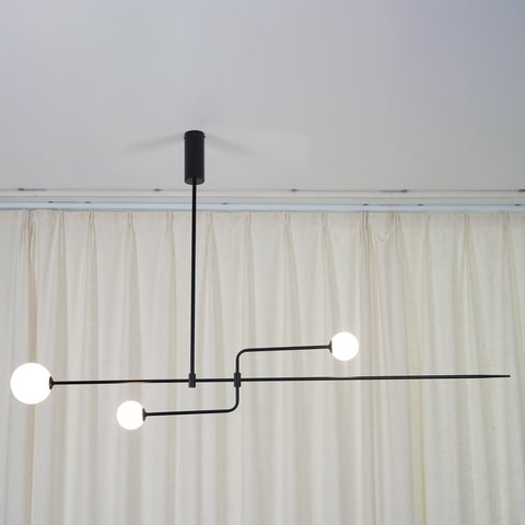 Mobile Arc Chandelier with Adjustable Hanging Globes