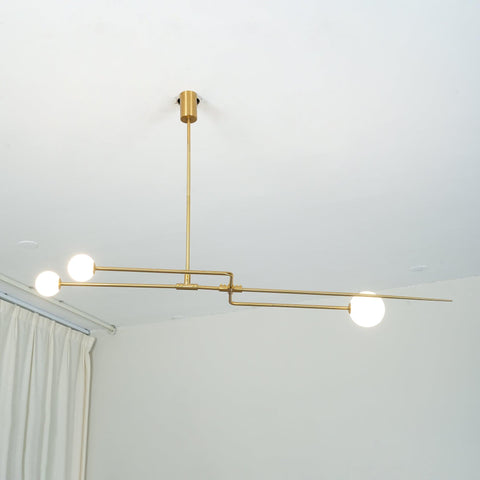 Mobile Arc Chandelier with Adjustable Hanging Globes
