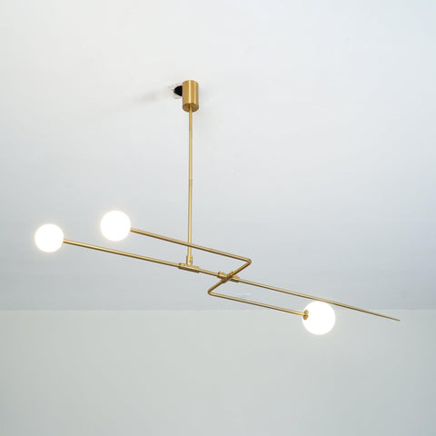 Mobile Arc Chandelier with Adjustable Hanging Globes