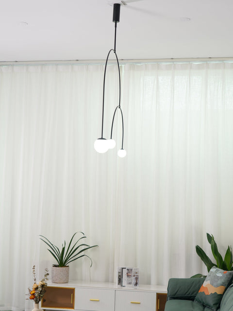 Mobile Arc Chandelier with Adjustable Hanging Globes