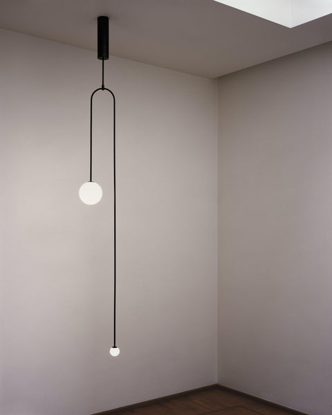 Mobile Arc Chandelier with Adjustable Hanging Globes