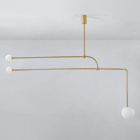 Mobile Arc Chandelier with Adjustable Hanging Globes