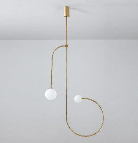 Mobile Arc Chandelier with Adjustable Hanging Globes