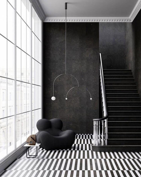 Mobile Arc Chandelier with Adjustable Hanging Globes