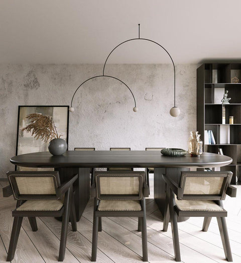 Mobile Arc Chandelier with Adjustable Hanging Globes