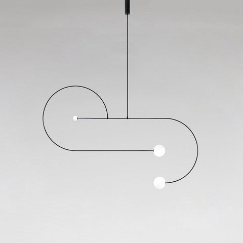 Mobile Arc Chandelier with Adjustable Hanging Globes