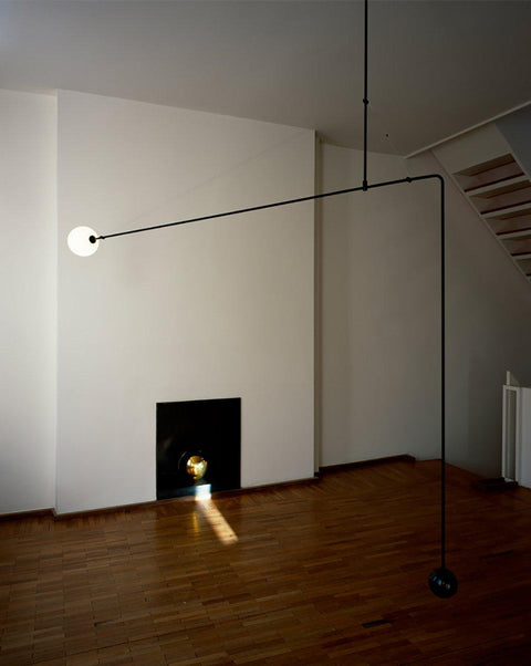 Mobile Arc Chandelier with Adjustable Hanging Globes