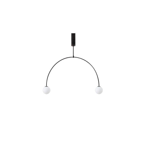 Mobile Arc Chandelier with Adjustable Hanging Globes
