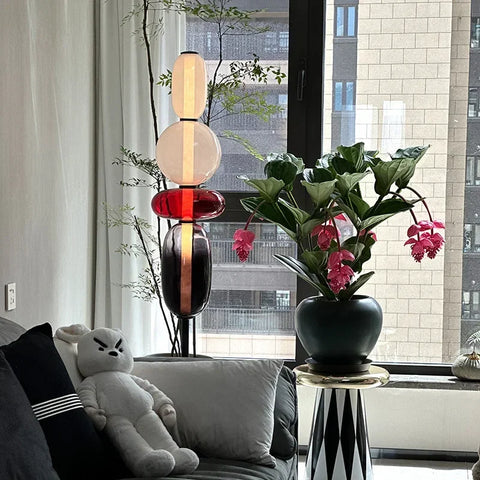 Table Lamp with Dimmable Stacked Glass