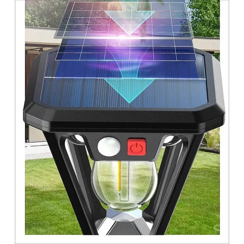 Solar Garden Post Light with Motion Sensor and Ground Stake