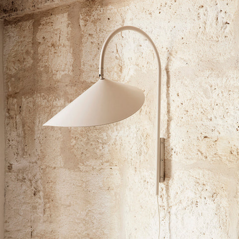 Iron Arum Wall Sconce with Curved Shade