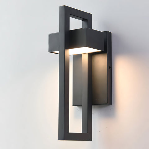 Stainless Steel Outdoor Wall Light with Modern Frame and IP65 Rating