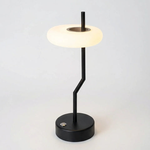 LED Table Lamp with Disk Shade and Touch Dimming