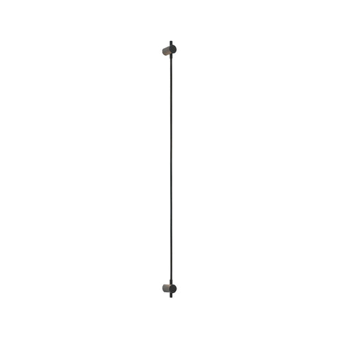 Linear Wall Sconce Lighting with LED Stainless Steel and Black Wall