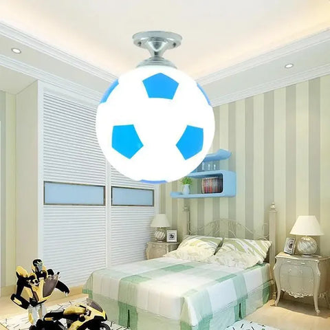 Football Globe LED Ceiling Light with Playful Sports Design for Children's Rooms