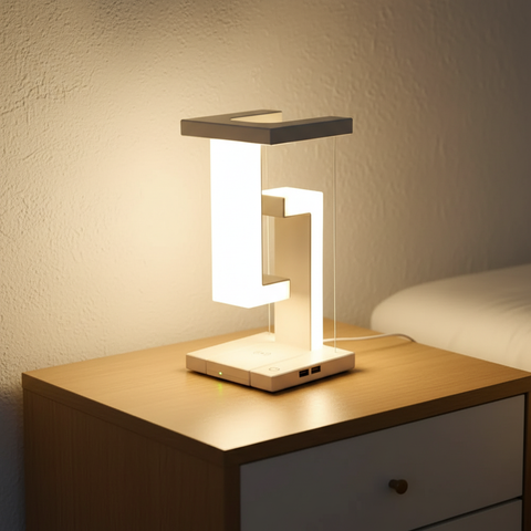 Levitating Touch-Control Table Lamp with Charging Base