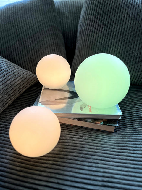 LED Globe Table Lamp with Remote Dimming and Cordless Ambient Lighting