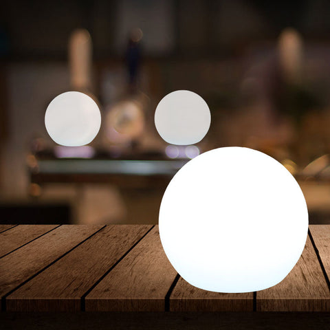 LED Globe Table Lamp with Remote Dimming and Cordless Ambient Lighting