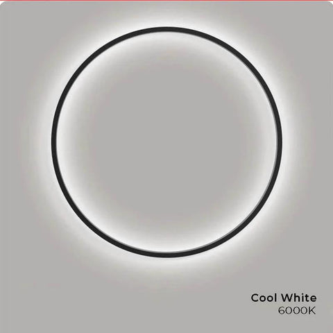 Modern LED Ring Wall Lamp – Metal & Acrylic Bedroom Wall Light with USB Charging / KRETS