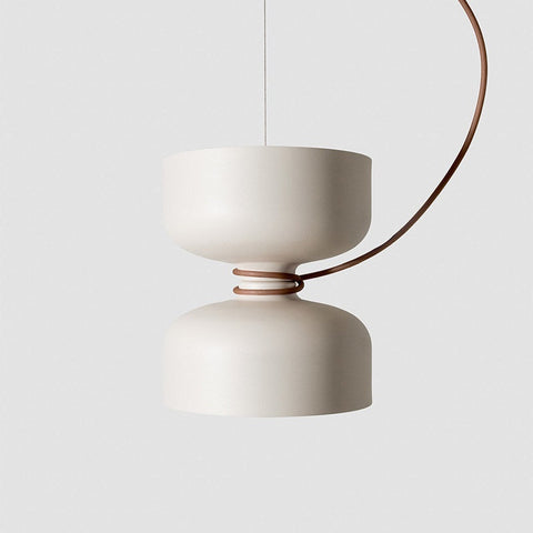 Metal Pendant Light with Sculptural Cup Shade