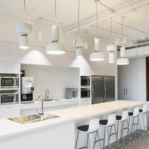 Metal Pendant Light with Sculptural Cup Shade