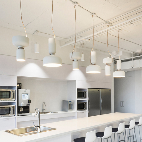 Metal Pendant Light with Sculptural Cup Shade