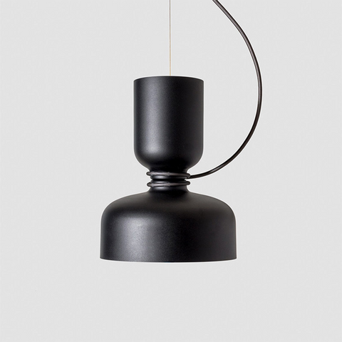 Metal Pendant Light with Sculptural Cup Shade