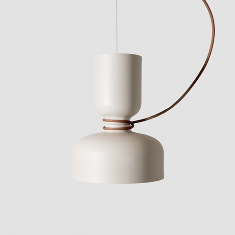 Metal Pendant Light with Sculptural Cup Shade