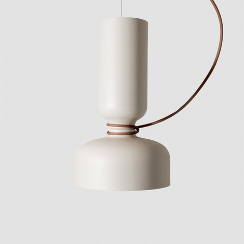 Metal Pendant Light with Sculptural Cup Shade