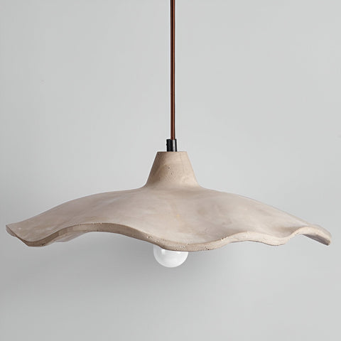 Pendant Light with Flower-Shaped Cement Shade