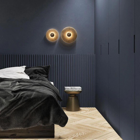 Round Alabaster LED Wall Light