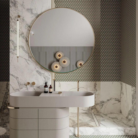 Round Alabaster LED Wall Light