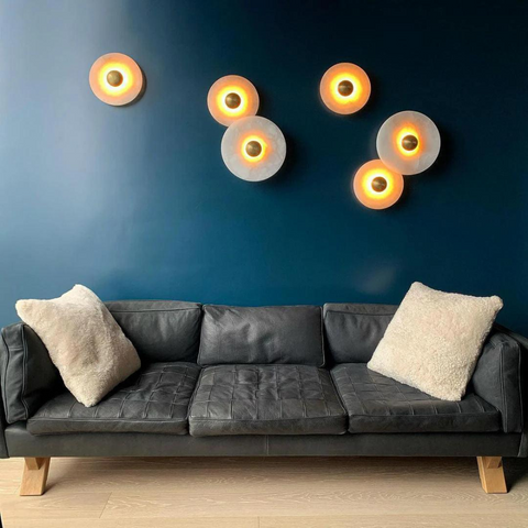 Round Alabaster LED Wall Light