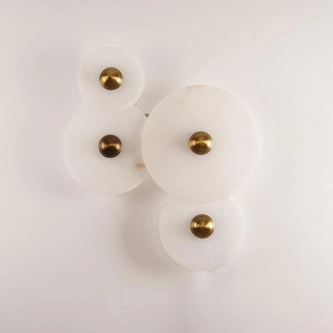 Round Alabaster LED Wall Light