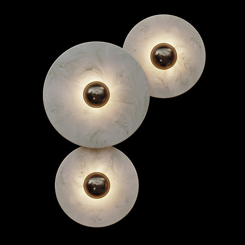 Round Alabaster LED Wall Light