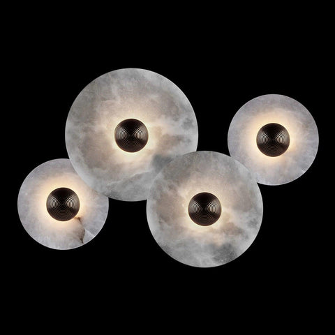 Round Alabaster LED Wall Light