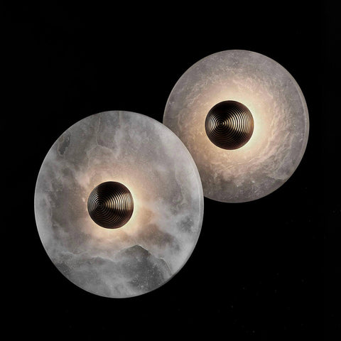Round Alabaster LED Wall Light