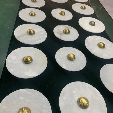 Round Alabaster LED Wall Light