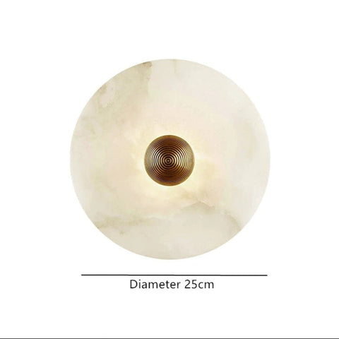Round Alabaster LED Wall Light