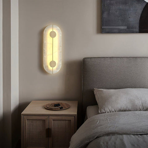 Wall Light with Minimalist Marble Design