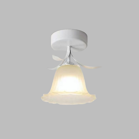 Glass Flower Ceiling Light with Petal Shade