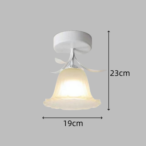 Glass Flower Ceiling Light with Petal Shade