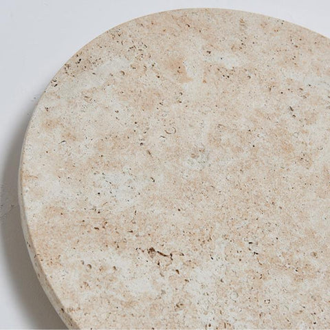 Wall Light with Round Travertine Shade