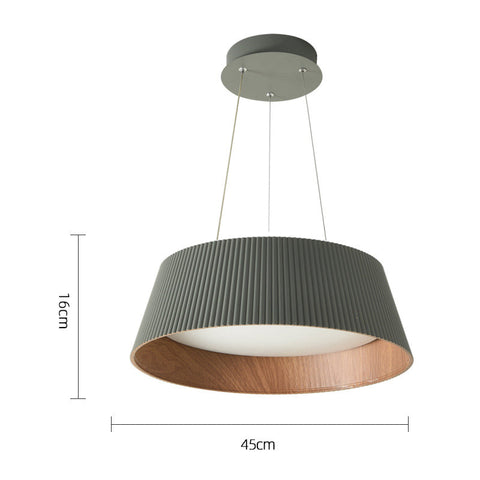 Ribbed Pendant Light with Integrated LED