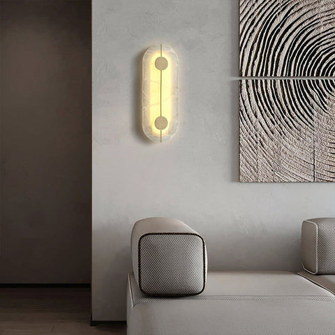 Wall Light with Minimalist Marble Design
