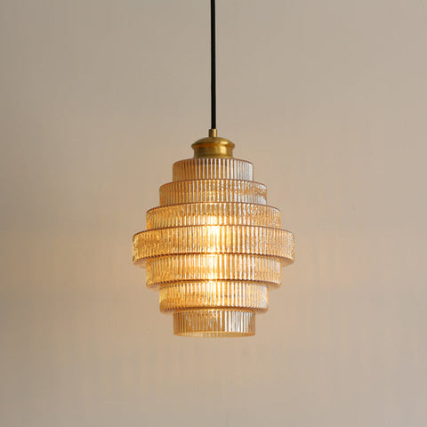 Tiered Glass Pendant Light